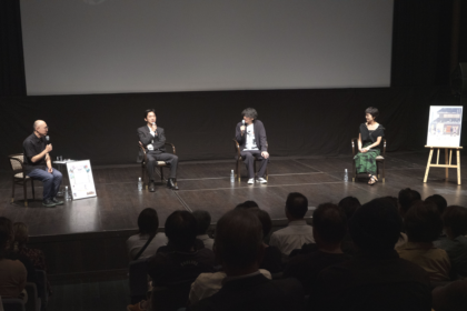 映画 ひかりさす 当日のトークのようす 大内靖監督 木口健太さん 斉藤陽一郎さん 根矢涼香さん