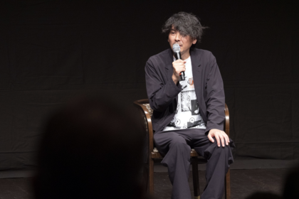映画 ひかりさす 当日のトークのようす 斉藤陽一郎さん